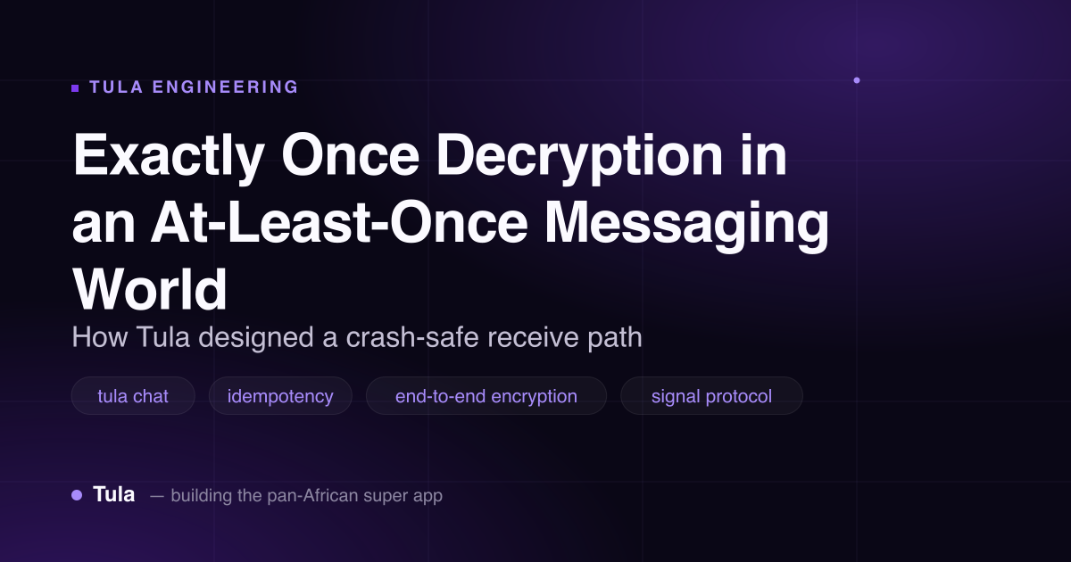 Exactly Once Decryption in an At-Least-Once Messaging World