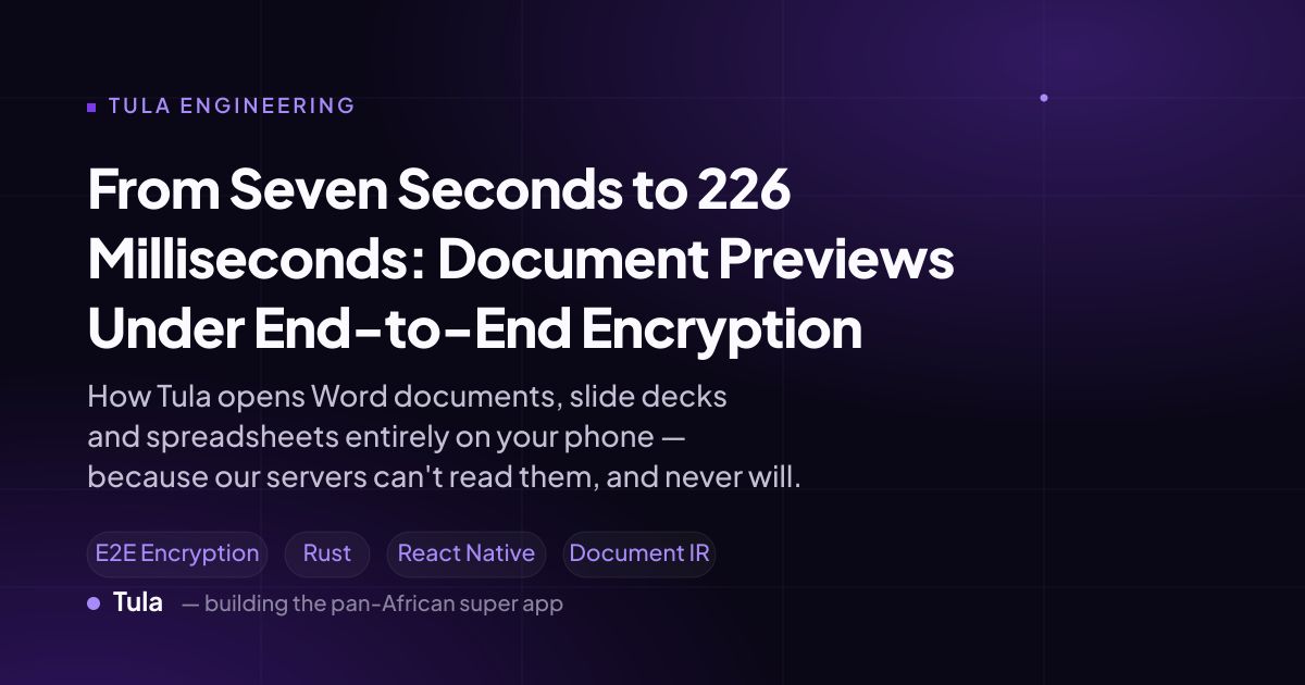From seven seconds to 226 milliseconds: document previews under end-to-end encryption