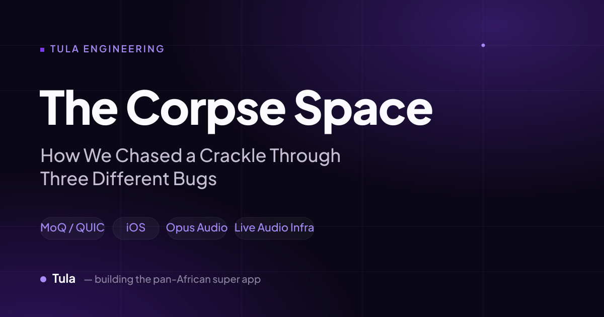 The Corpse Space: How We Chased a Crackle Through Three Different Bugs